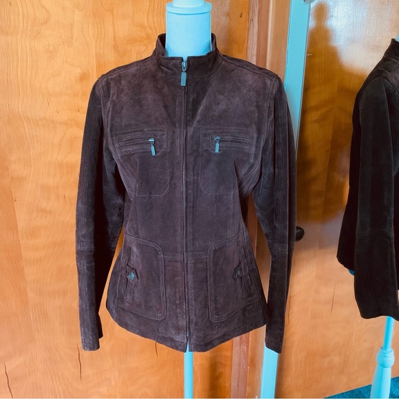 Ruff Hewn Suede Leather brown jacket - Picture 1 of 14